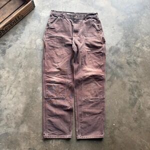 Y2K faded and distressed Mocha Carhartt Double Knees Measure 34x32